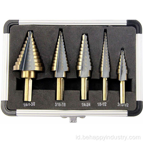 5 pcs step bor bit set